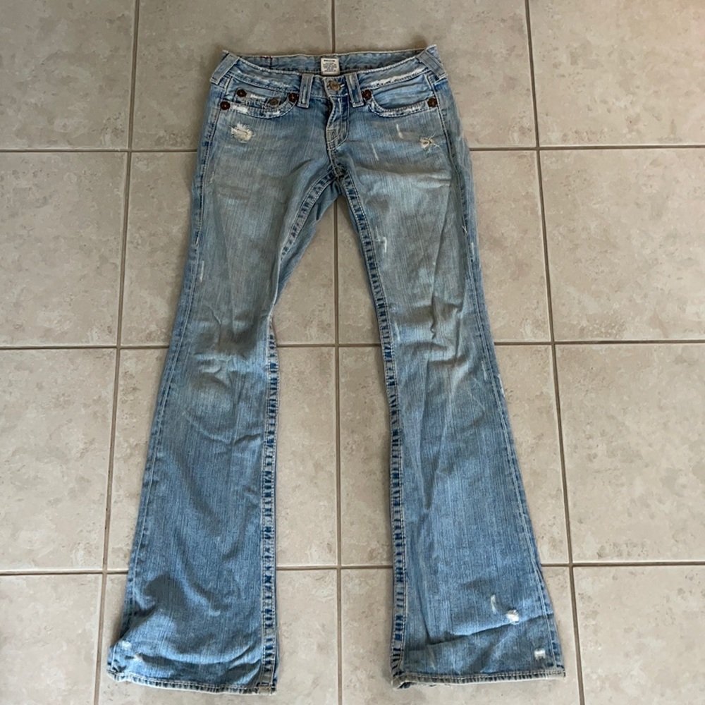 True Religion Distressed Bootcut Jeans (Authentic)